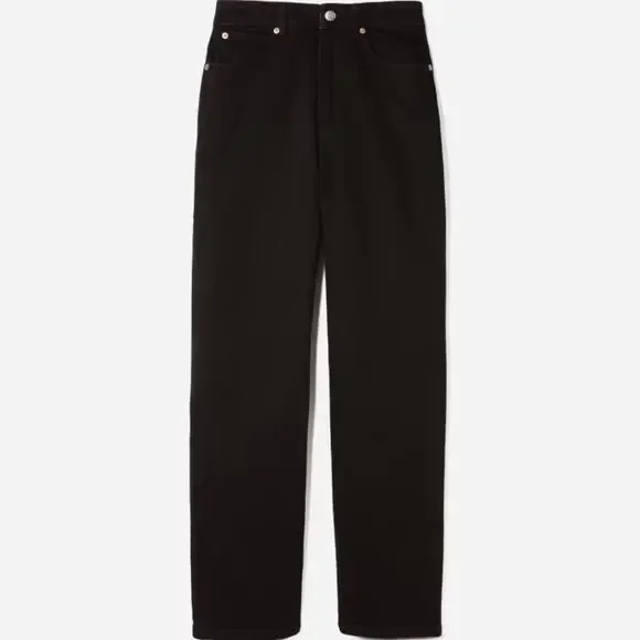 Everlane Womens The Curvy Way High Straight Leg Jean Size 29 Black